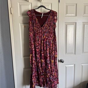 Anthropologie Floral Sleeveless Dress